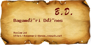 Bagaméri Dénes névjegykártya